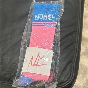Nurse Blake Blue and Pink Socks